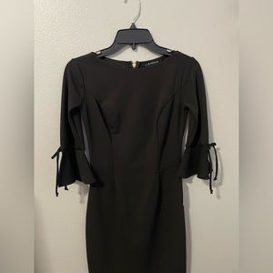 cute long sleeve black dress